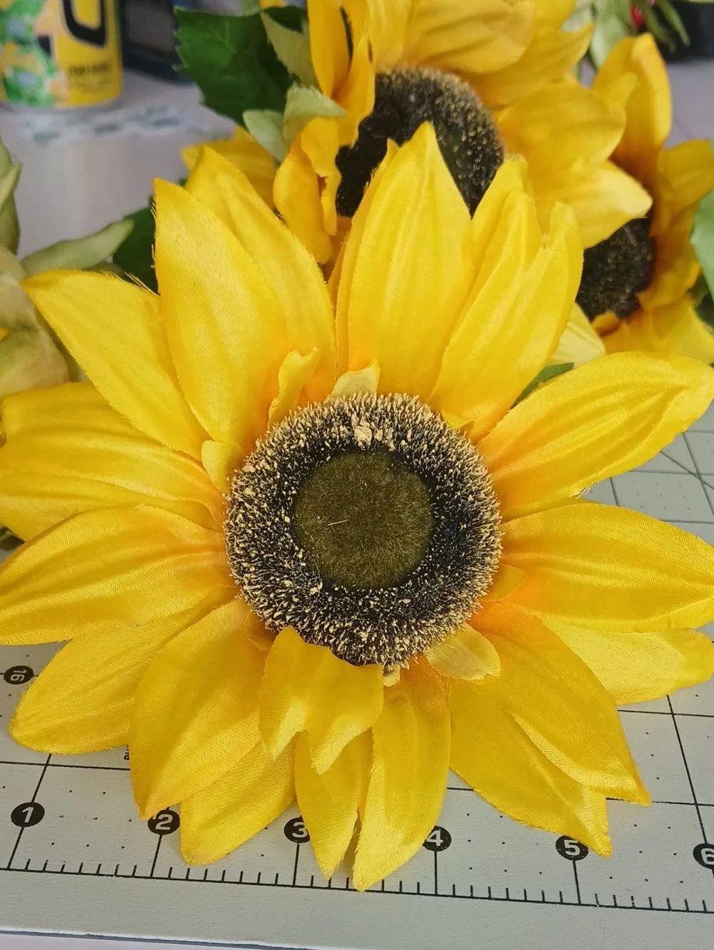 Yellow Sunflower Stem - Set Of 2